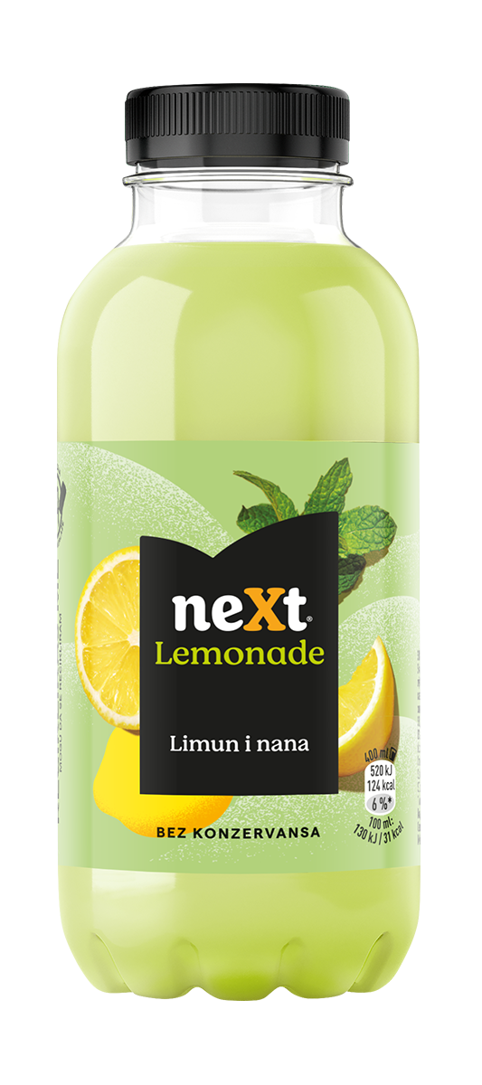 neXt LEMONADE 0,4L PET limun i nana 2023 LoRes